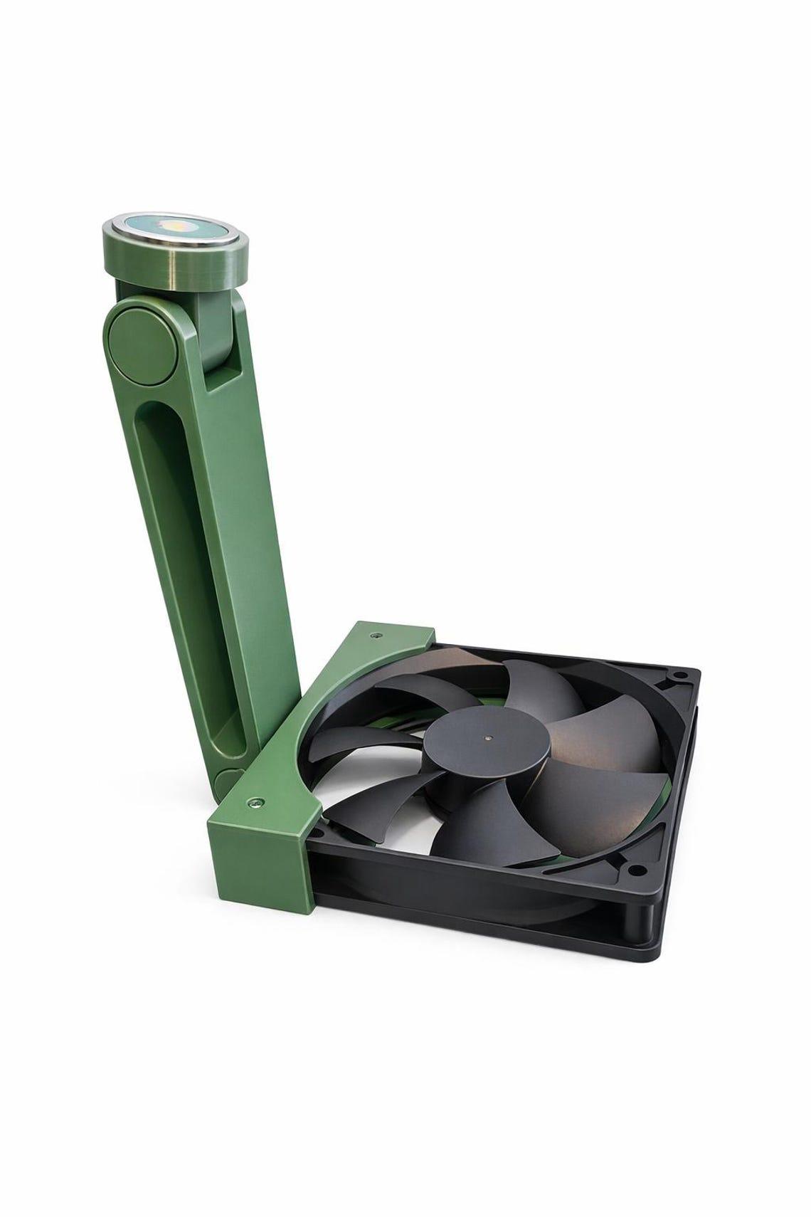 Articulating Magnetic Fan Mount with Fan